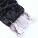 5*5 Deep Wave Virgin Hair Natural Black HD Closure