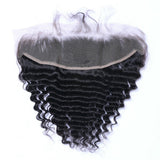 Deep Wave Virgin Hair Natural Black HD Frontal
