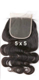 Body Wave 5*5 HD Lace Closure Virgin Hair Natural Black